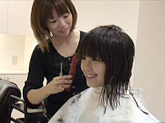 ロングヘアのリンカさんとミヒロさん 盗髪塾 第4髪